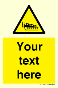 Custom warning grounding narrow boat on lock cill